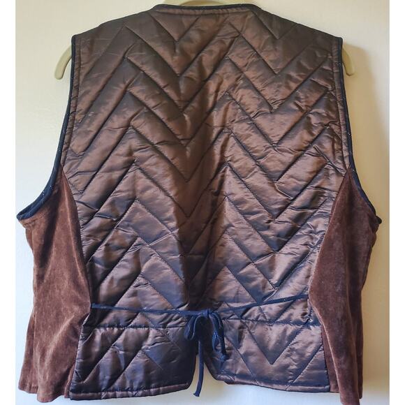 Papike Womens Brown Vest M Made In California Artisan Fabric Boho Funky Unique - Picture 6 of 9